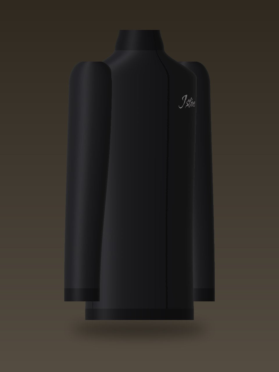 Track Jacket — Black, three-quarter