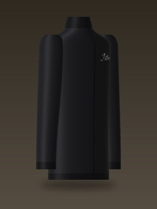 Track Jacket — Black, three-quarter