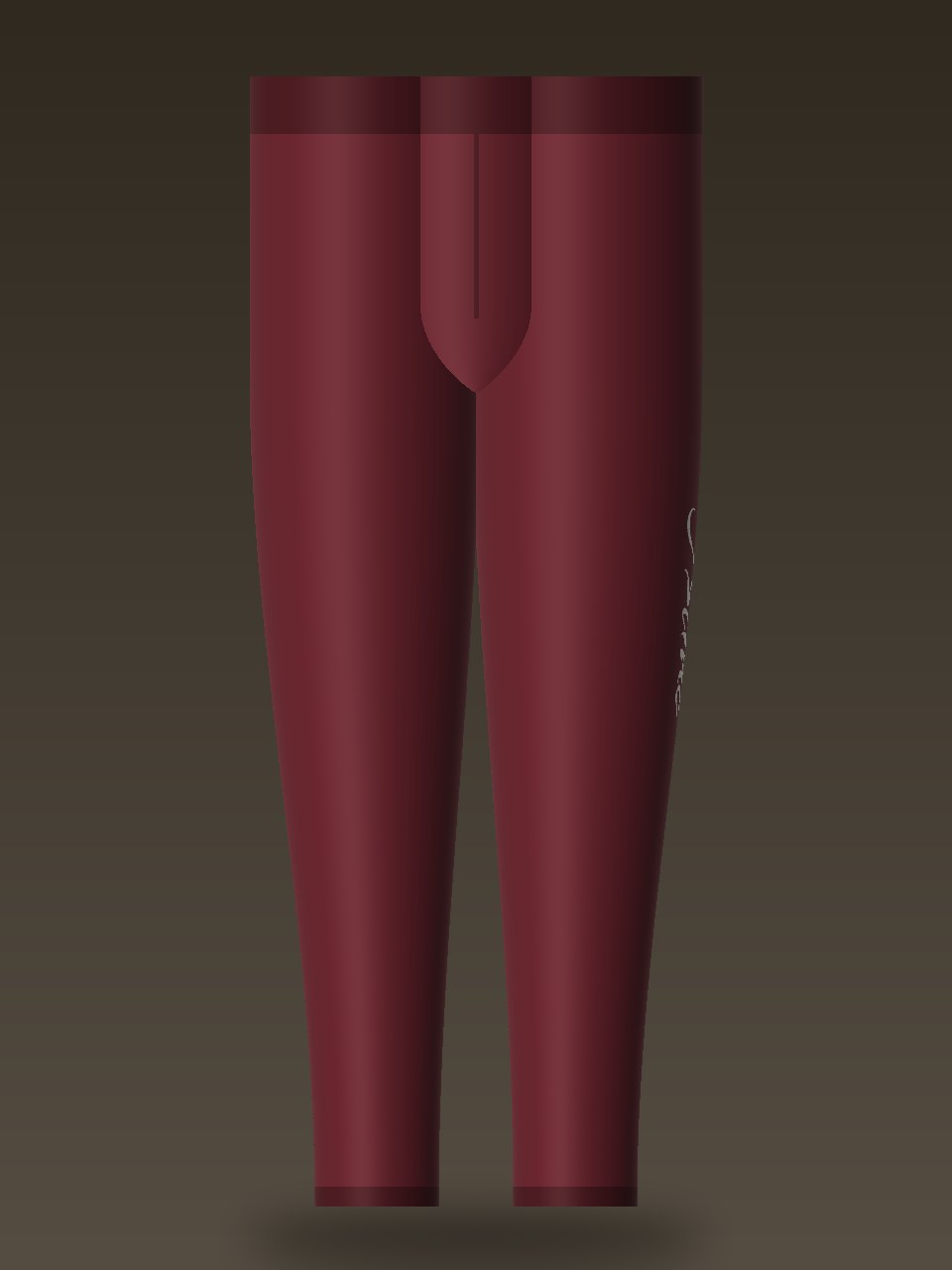 Track Pant — Burgundy, front