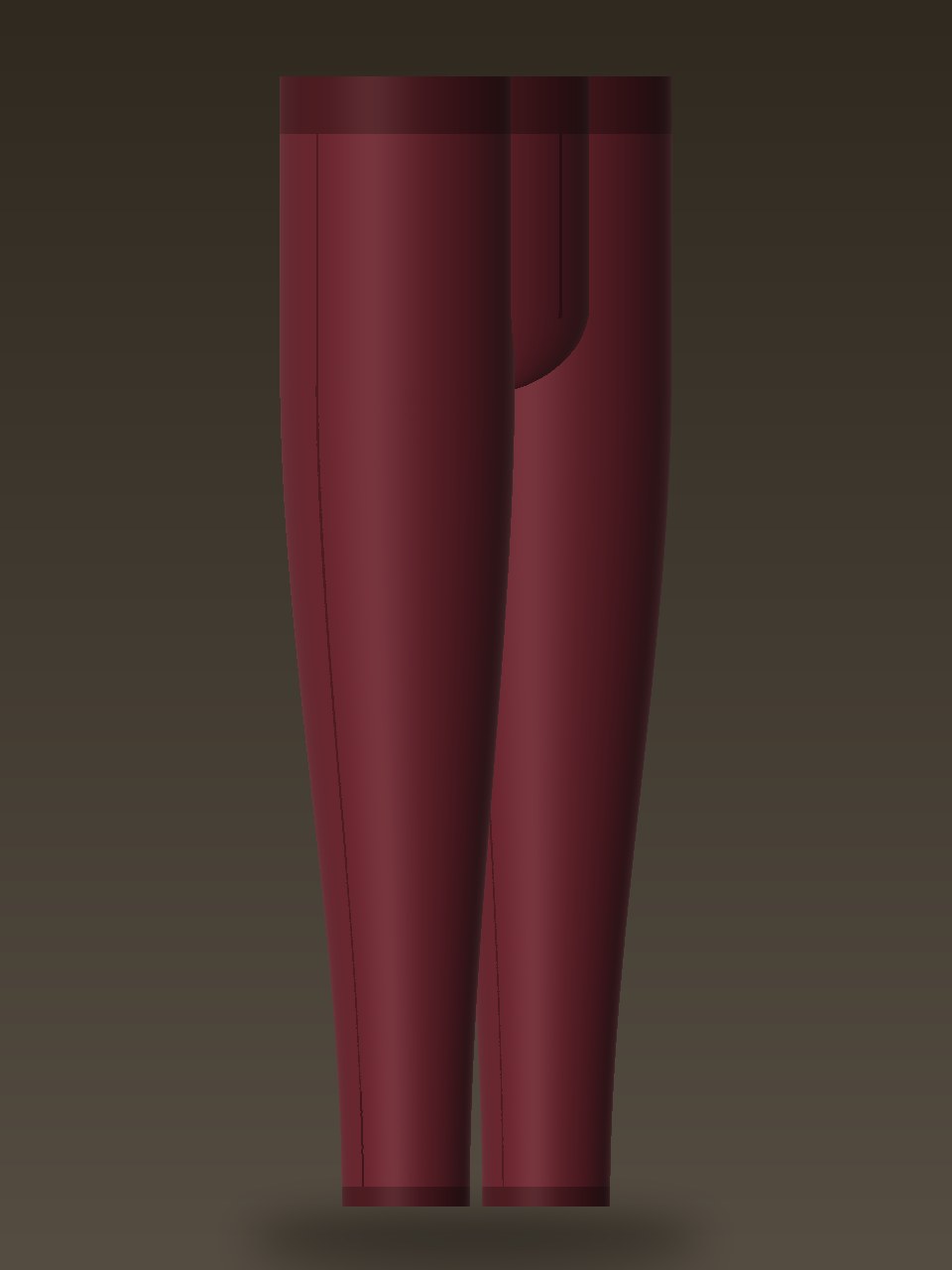 Track Pant — Burgundy, three-quarter